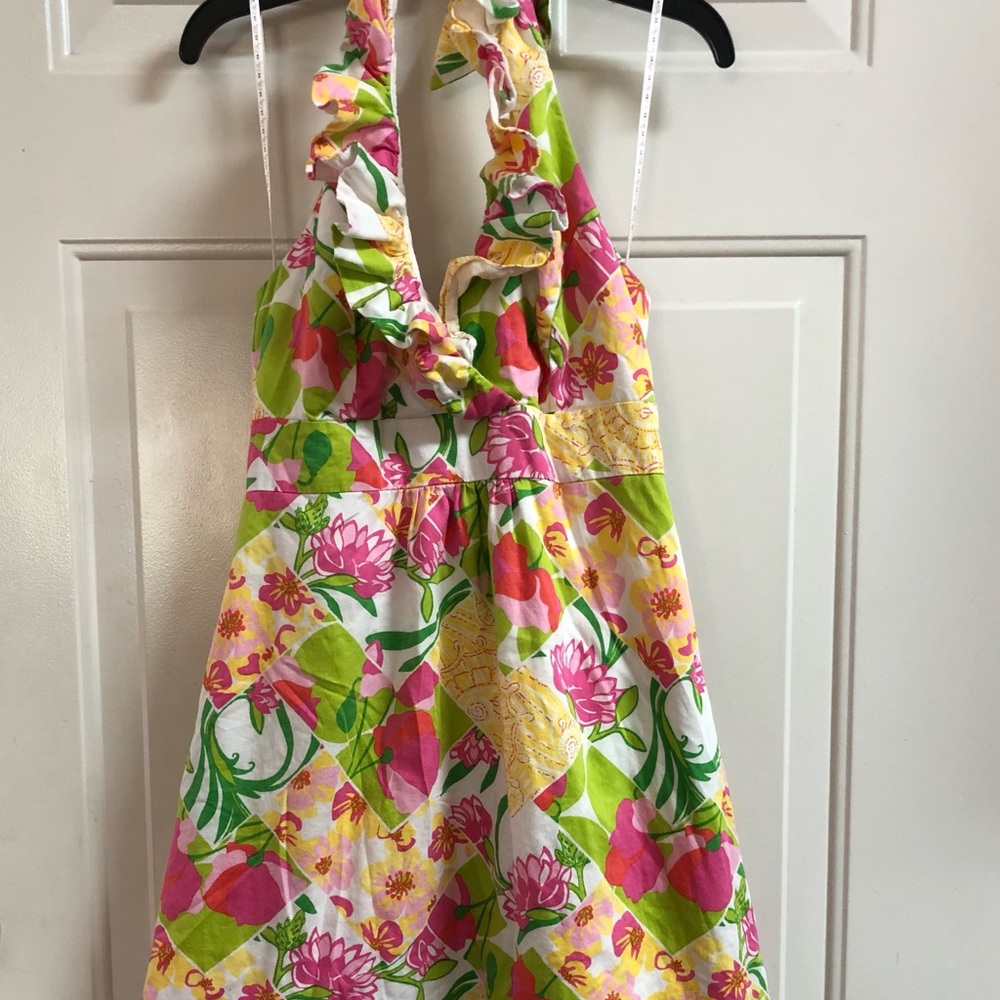 Lilly Pulitzer Romona Lilly Fields Forever Womens Size 4 Halter Summer Dress